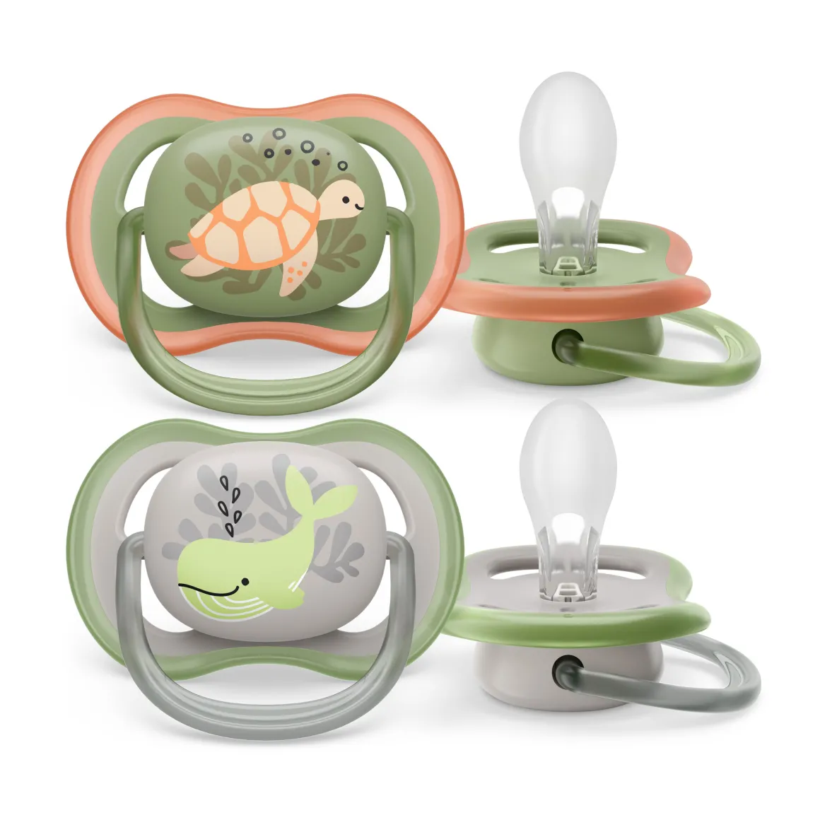 2 ciucci ultra air 6-18 mesi colore verde/grigio – philips avent
