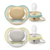 2 ciucci ultra air 0-6 mesi colore grigio/marrone – philips avent