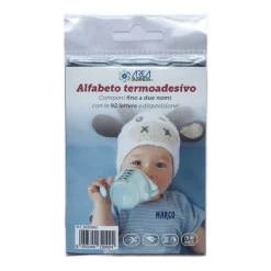 Alfabeto termoadesivo marcabiancheria azzurro