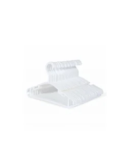 Appendi abiti in plastica bianco 6 pz