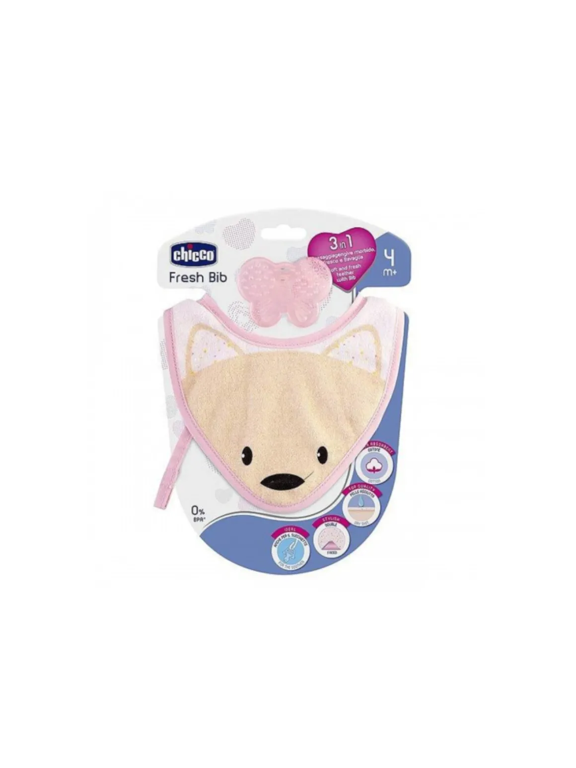 Bavaglino fresh bib rosa