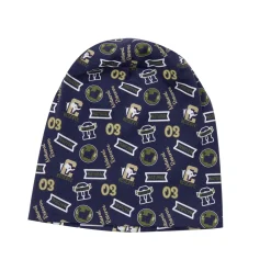 Berretto bambino blu con allover