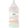 Biberon benessere 150ml flusso lento in plastica bianco rosa – chicco