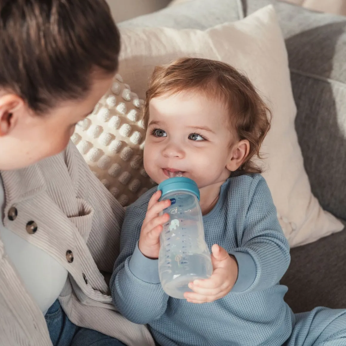 Biberon easy active baby bottle 330 ml 4+ mesi, tettarella misura 3 piatta e simmetrica, neutro – mam