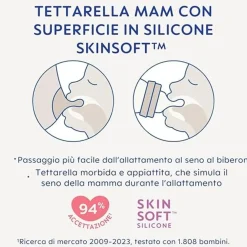 Biberon easy active baby bottle 330 ml 4+ mesi, tettarella misura 3 piatta e simmetrica, azzurro – mam