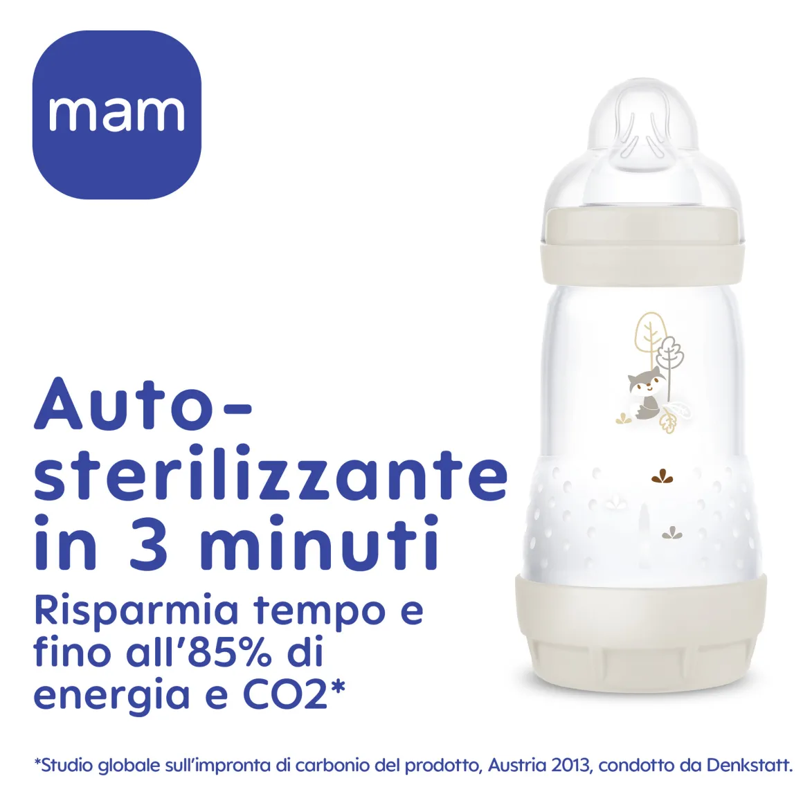 Biberon easy start 260ml bio-circolare conf. singola rosa – mam