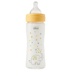 Biberon perfect easy 240ml in vetro arancione – chicco