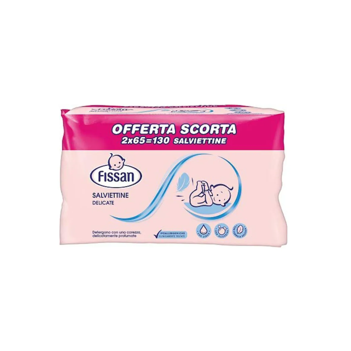 Bipack (2×65) salviette delicate fissan