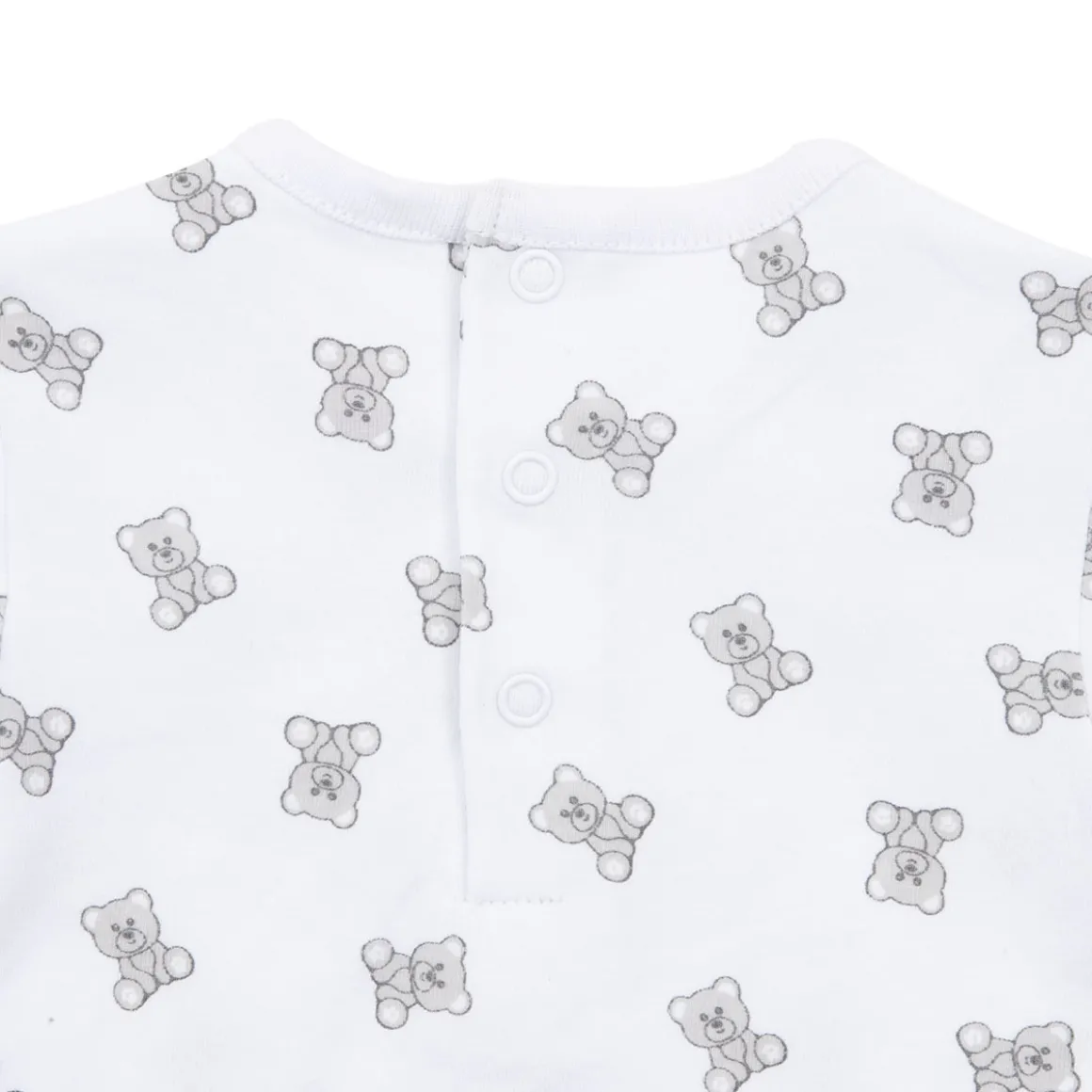 Body jersey bimbo bianco panna stampato