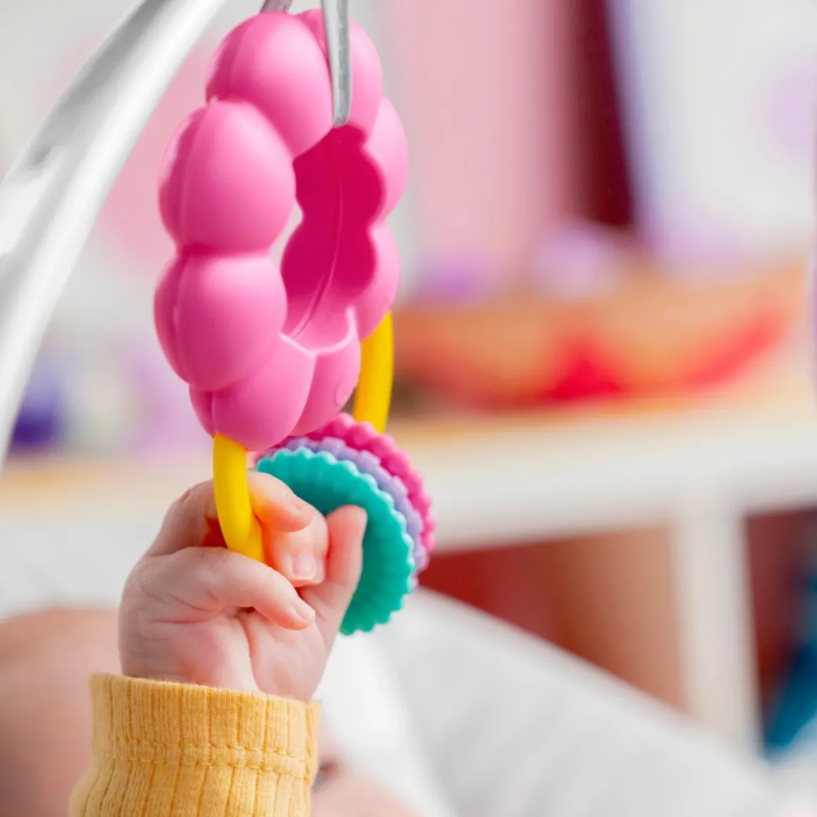 Bright starts rosy rainbow infant to toddler rocker