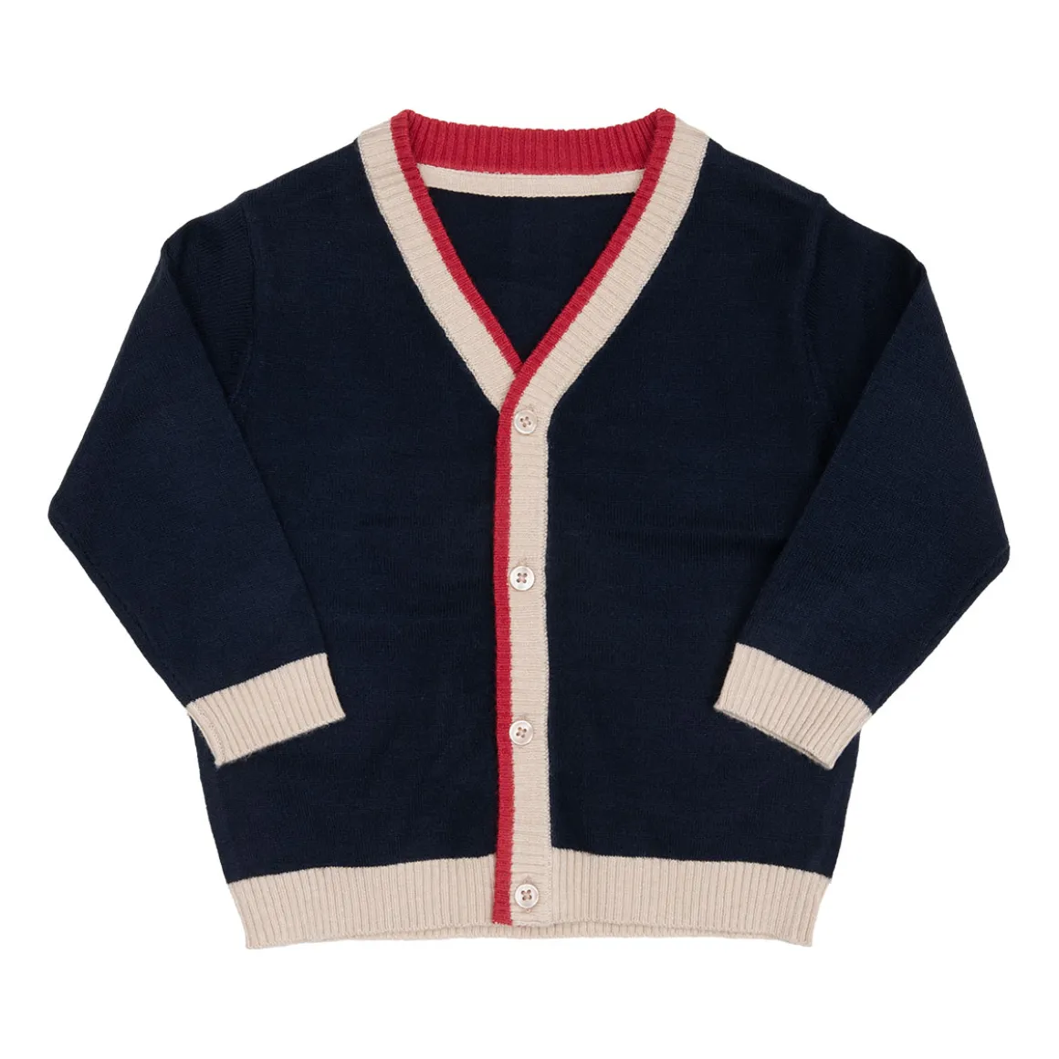 Cardigan tricot bimbo blu a bottoni