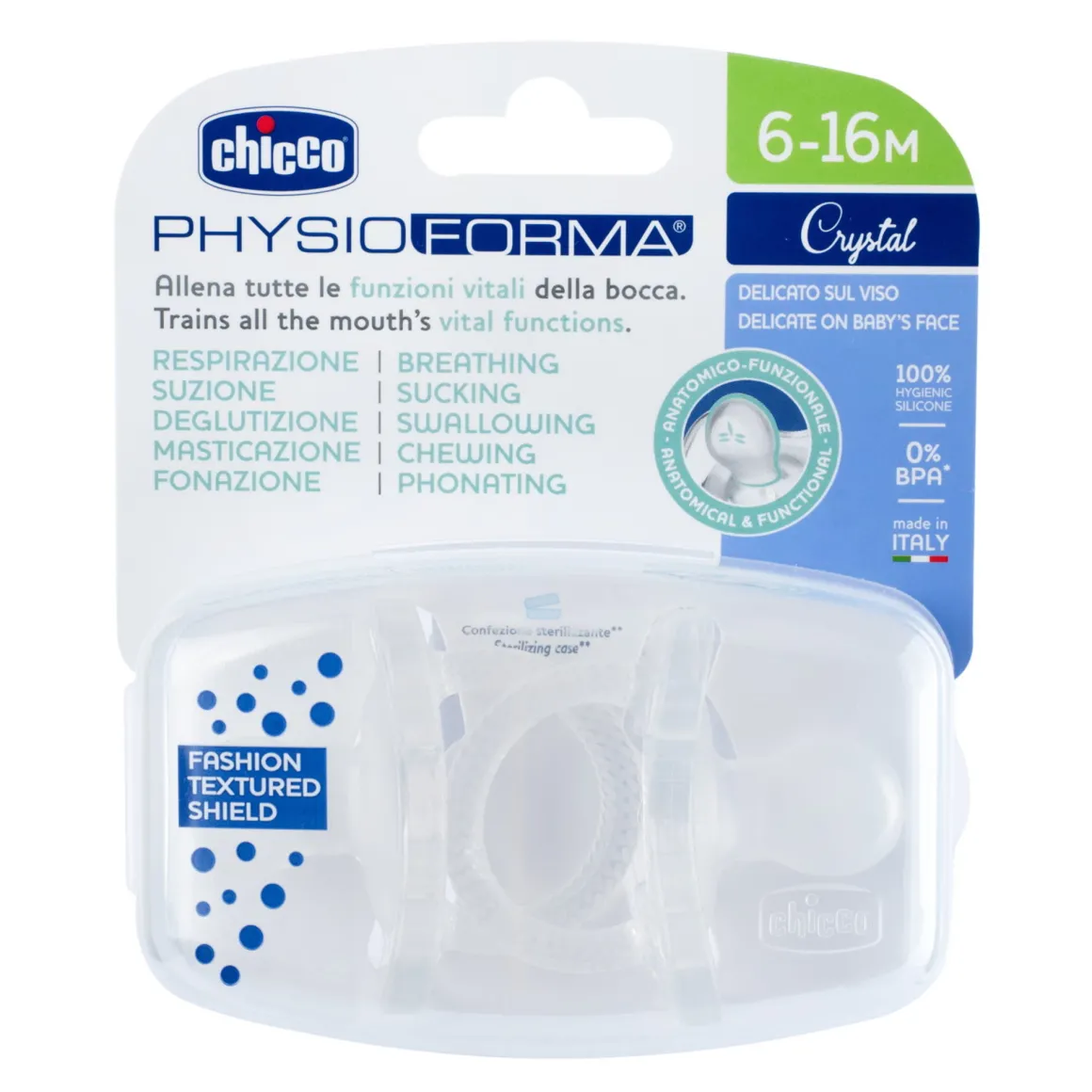 Chicco – gommotto crystal 6-16m 2 pz