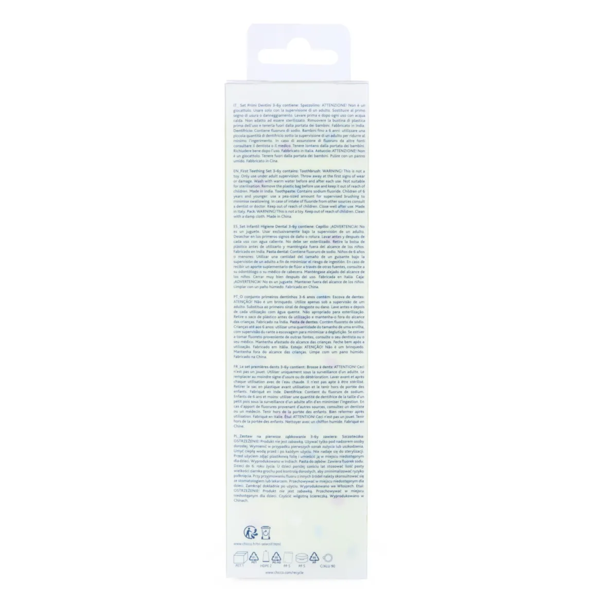 Chicco – set igiene orale azzurro 36m+