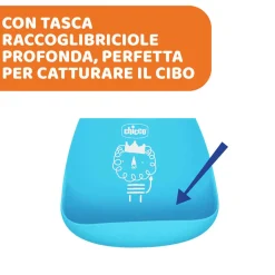 Chicco bavaglino in silicone facile da arrotolare 6m+ rosa
