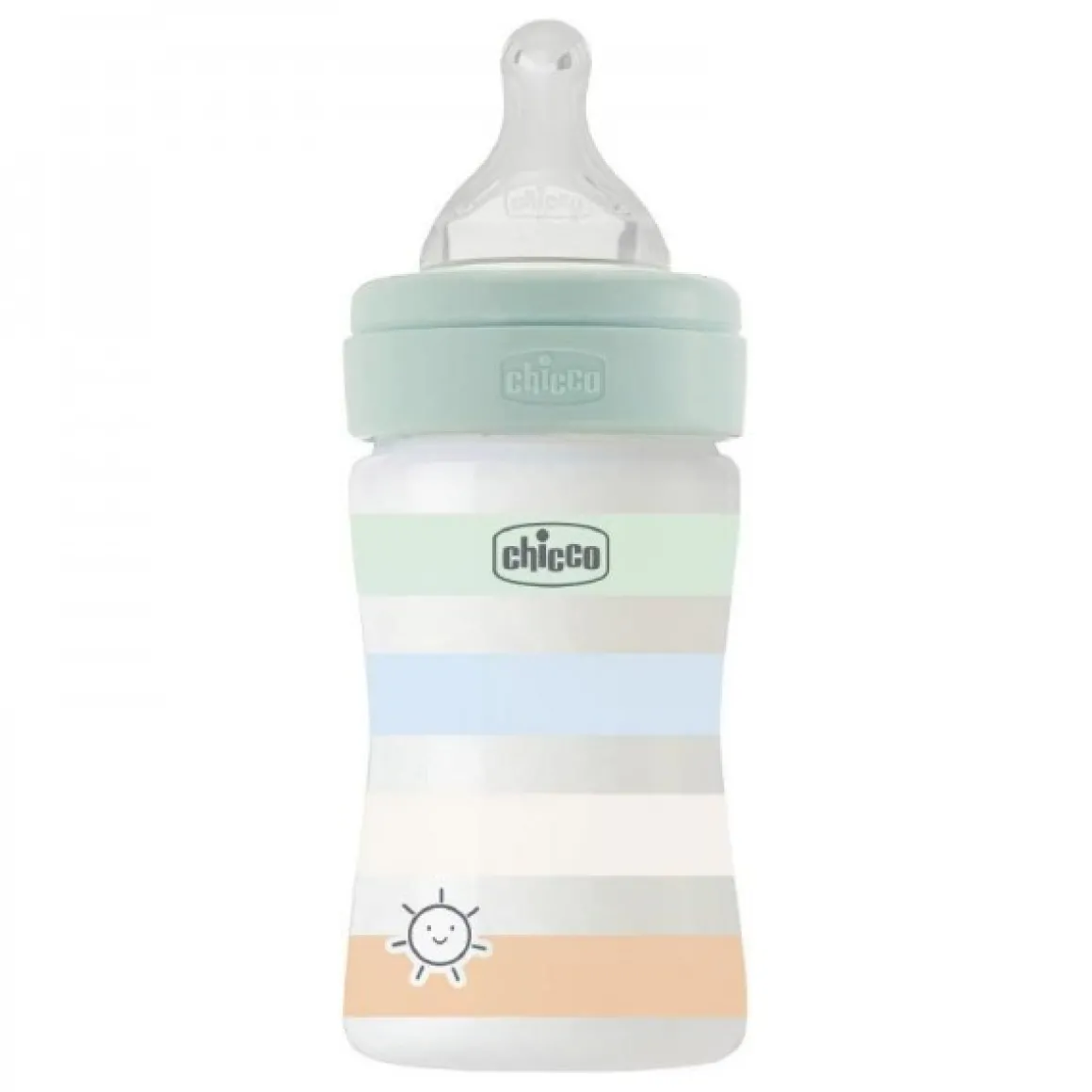 Chicco biberon well being vetro verde 150ml