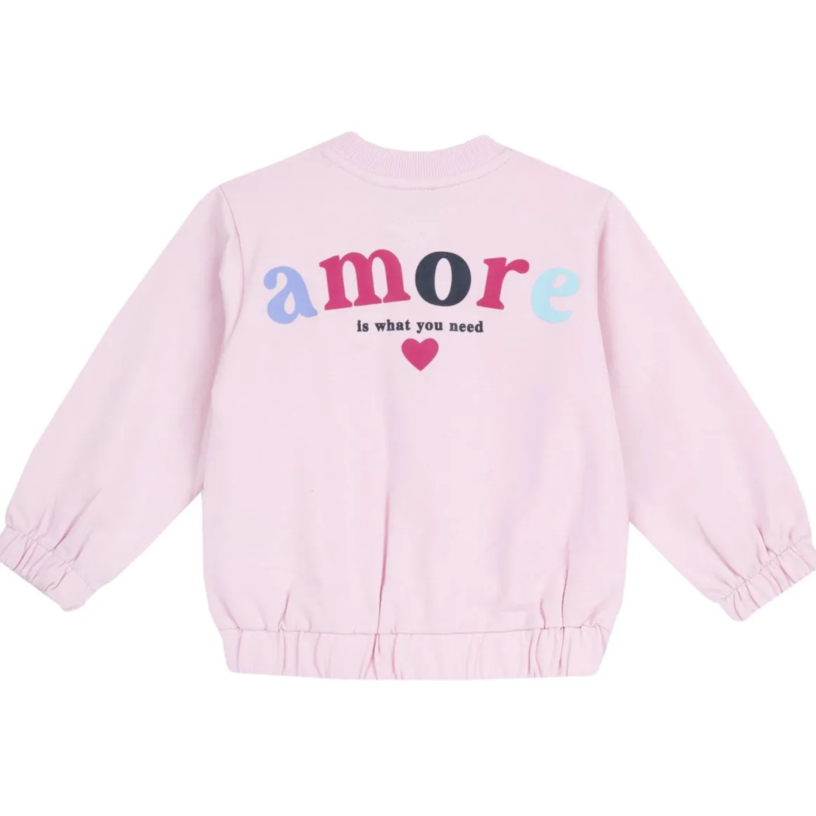 Chicco felpa con zip rosa, fiorellino e scritta magic