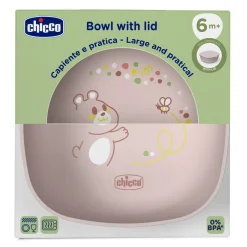 Ciotola con coperchio 6m+ rosa – chicco