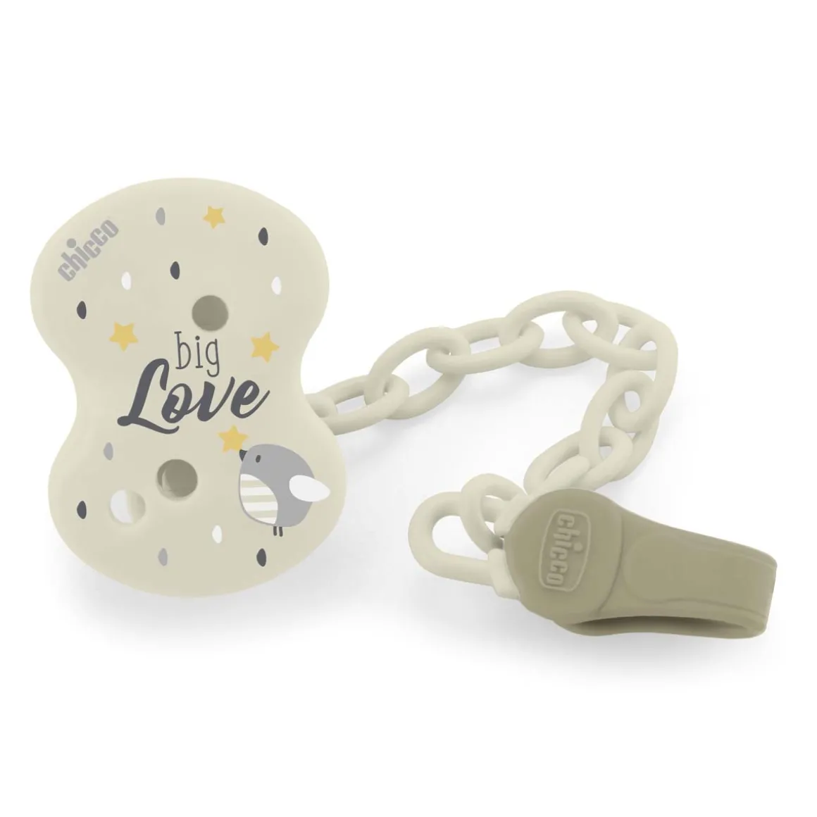 Clip con catenella chicco colori assortiti