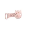 Clip in tessuto nuova collezione bonhomia. per neonati. da 0 mesi. decoro civetta rosa