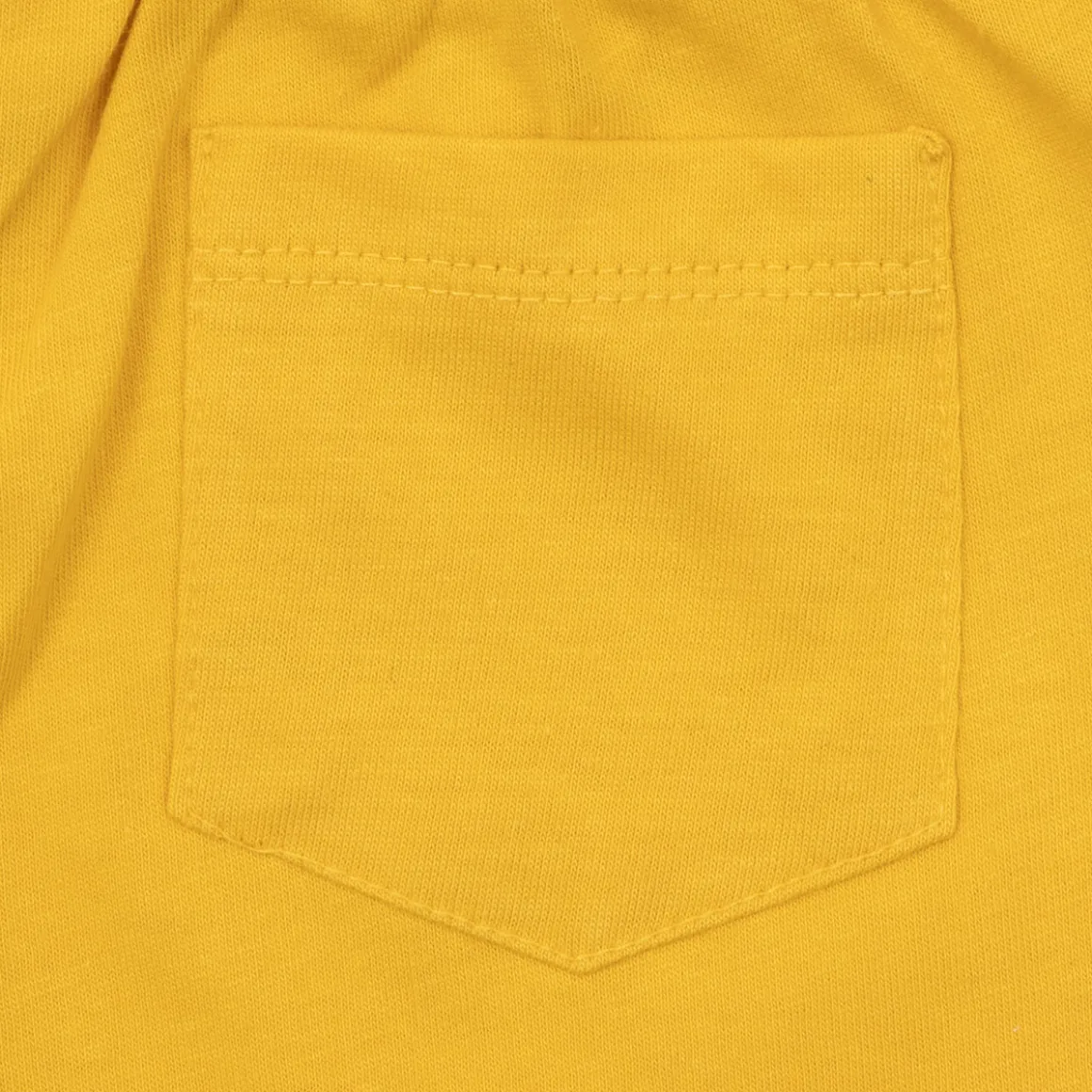 Completino maglietta e pantaloncino bimbo giallo “dino”