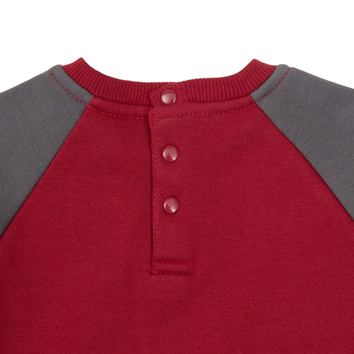 Completo jogging bimbo bicolor rosso/grigio