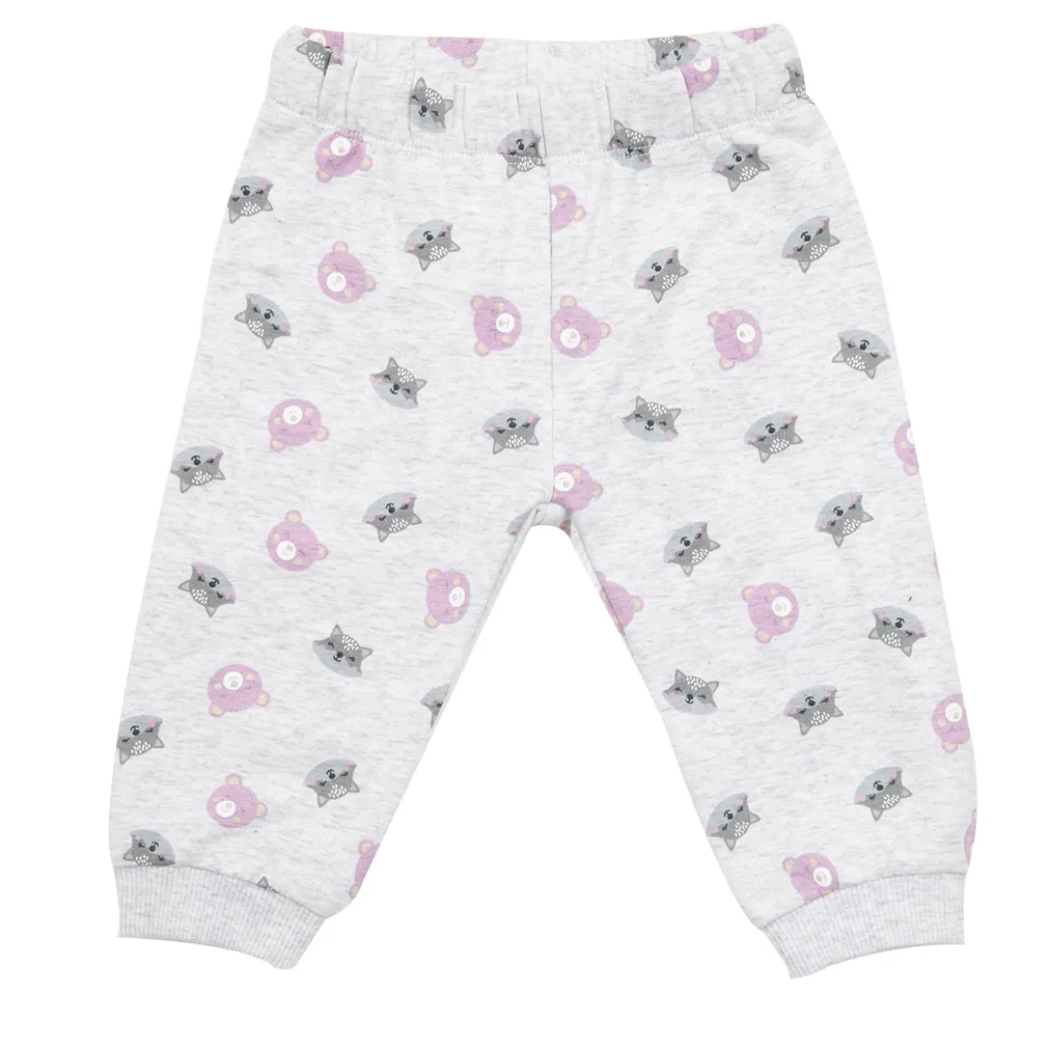 Completo jogging pile bimba lilla/grigio con cappuccio