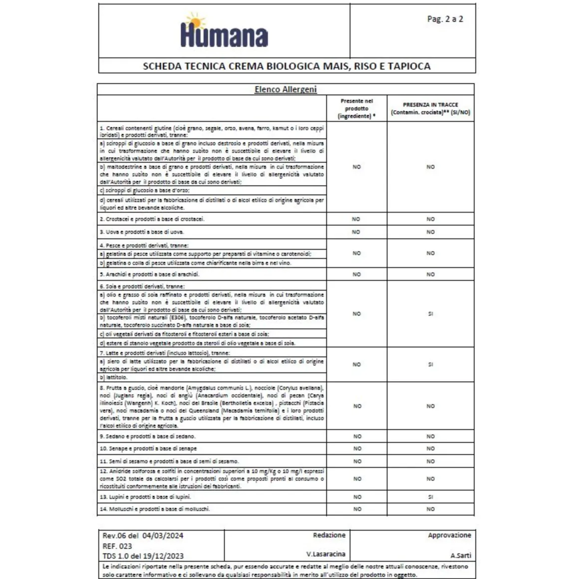 Crema biologica mais riso tapioca 200g – humana