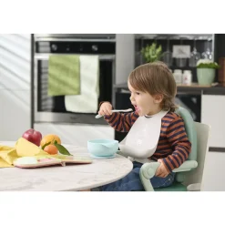 Cucchiaino morbido silicone 6m+ grigio con case – chicco