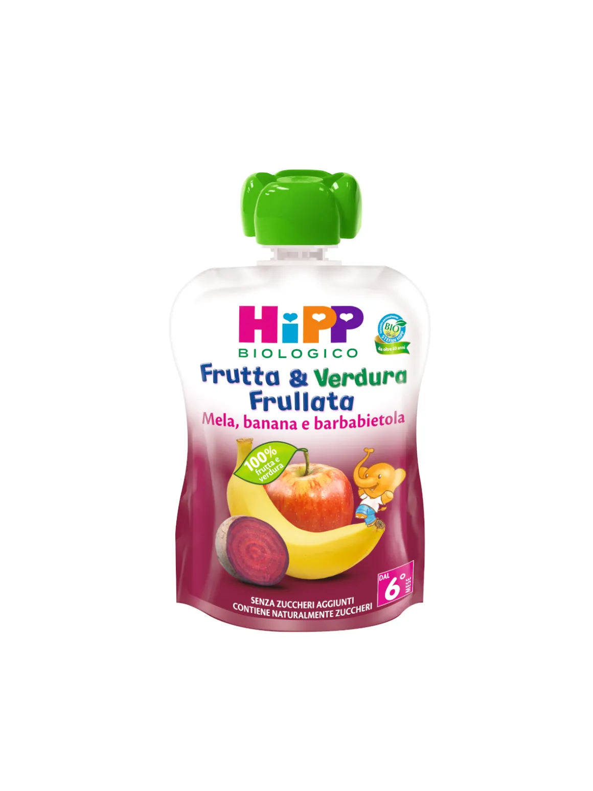 Frutta e verdura frullata mela banana e barbabietola 90 gr