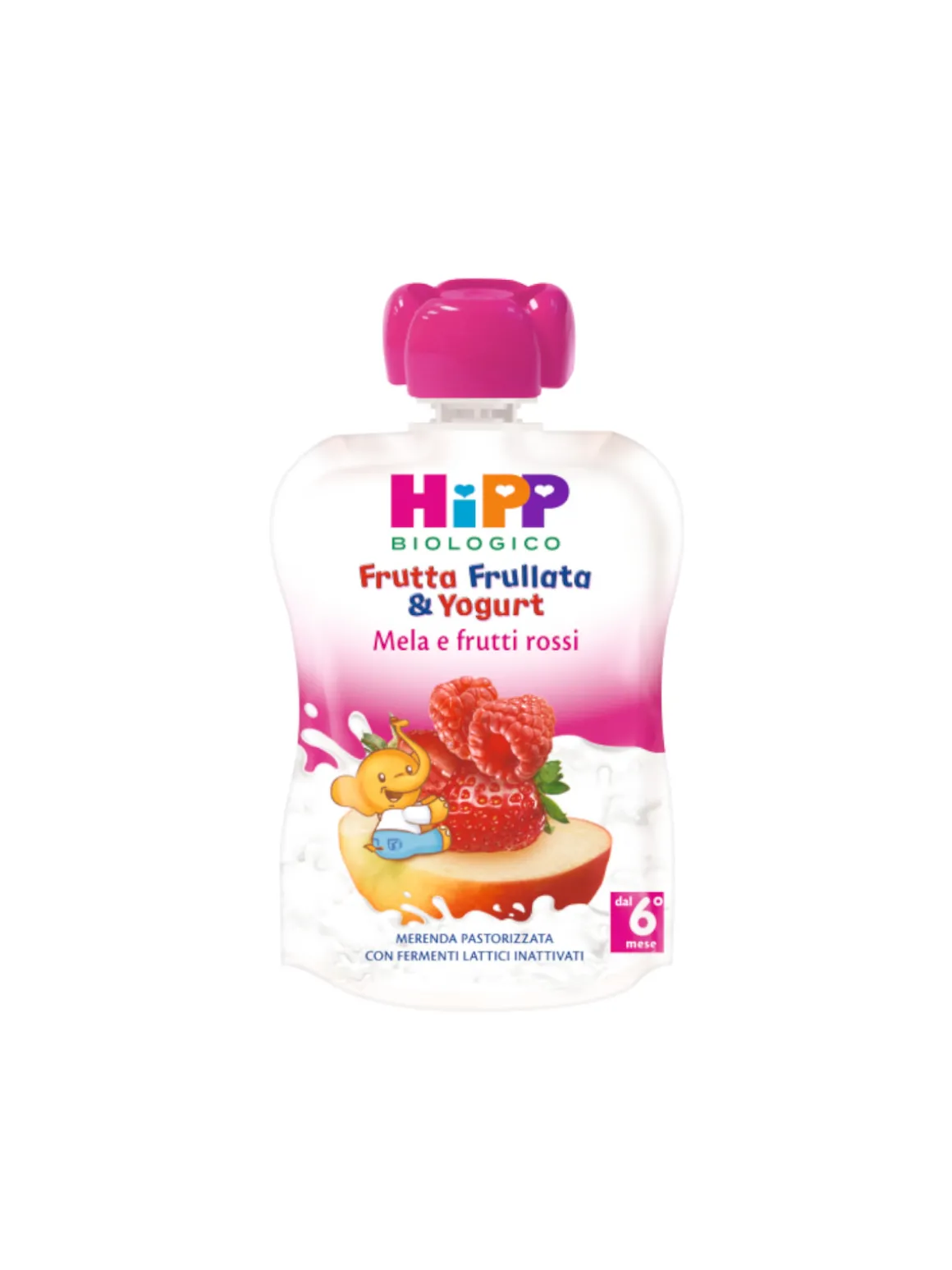 Frutta frullata yogurt mela frutti rossi 90g