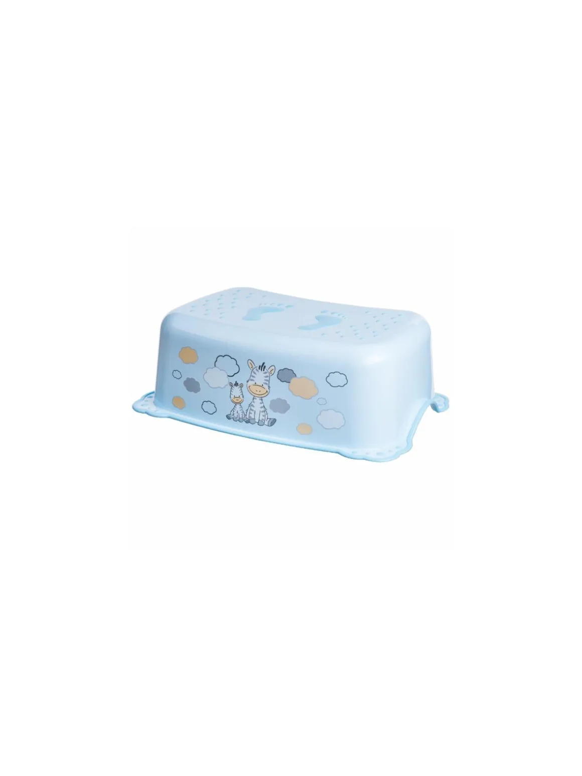 Giordani-pedana bagno basic zebra azzurra