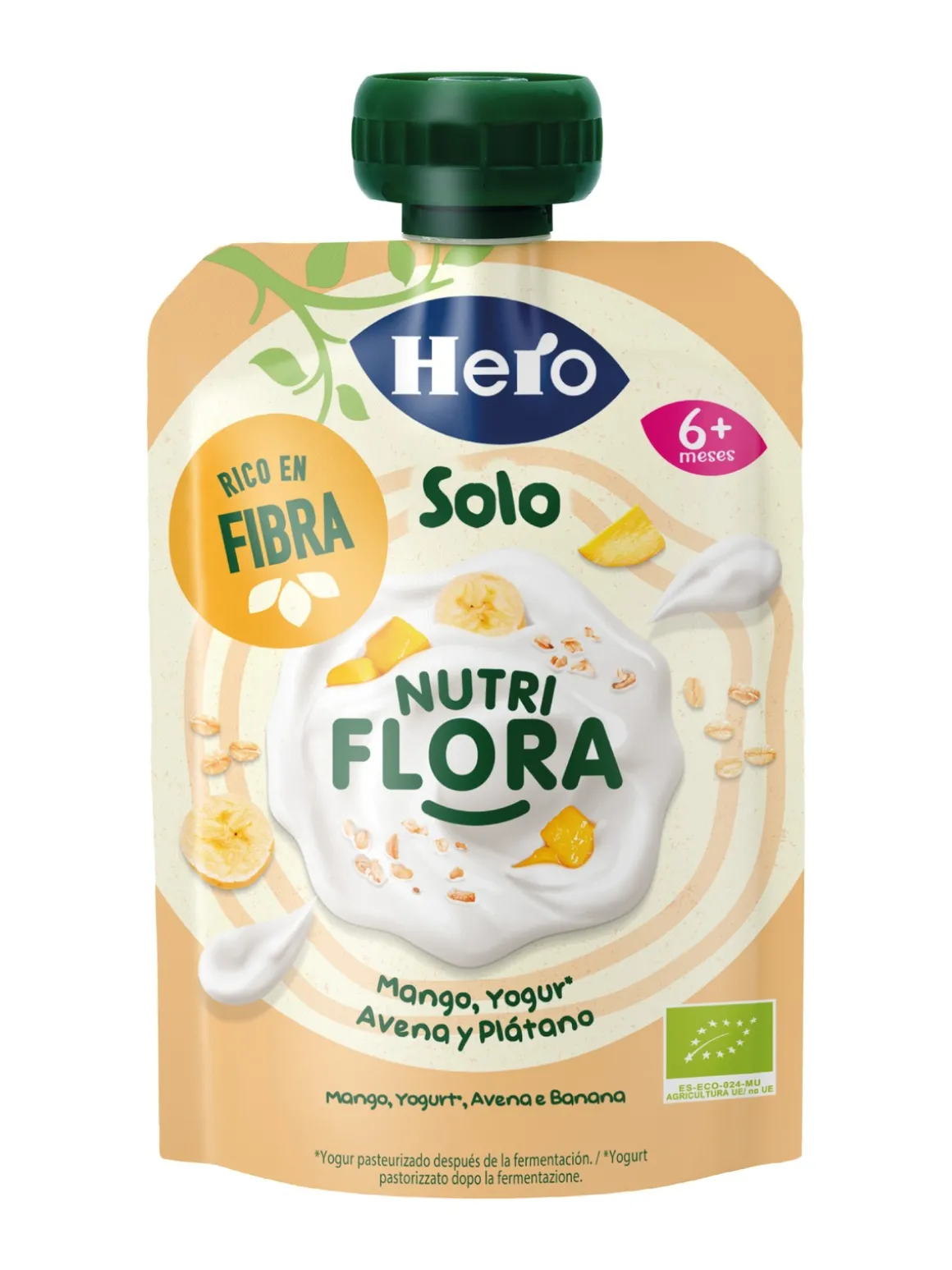 Hero- pouch nutriflora yogurt mango avena 100
