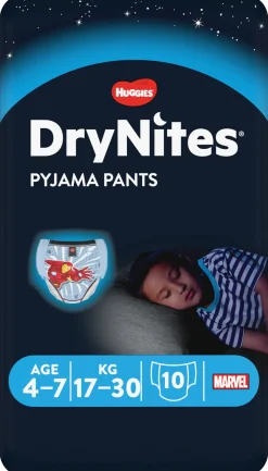 Huggies – drynites pacco singolo boy 4-7 anni (17-30 kg) tg.m – pz.10