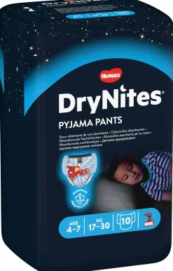 Huggies – drynites pacco singolo boy 4-7 anni (17-30 kg) tg.m – pz.10