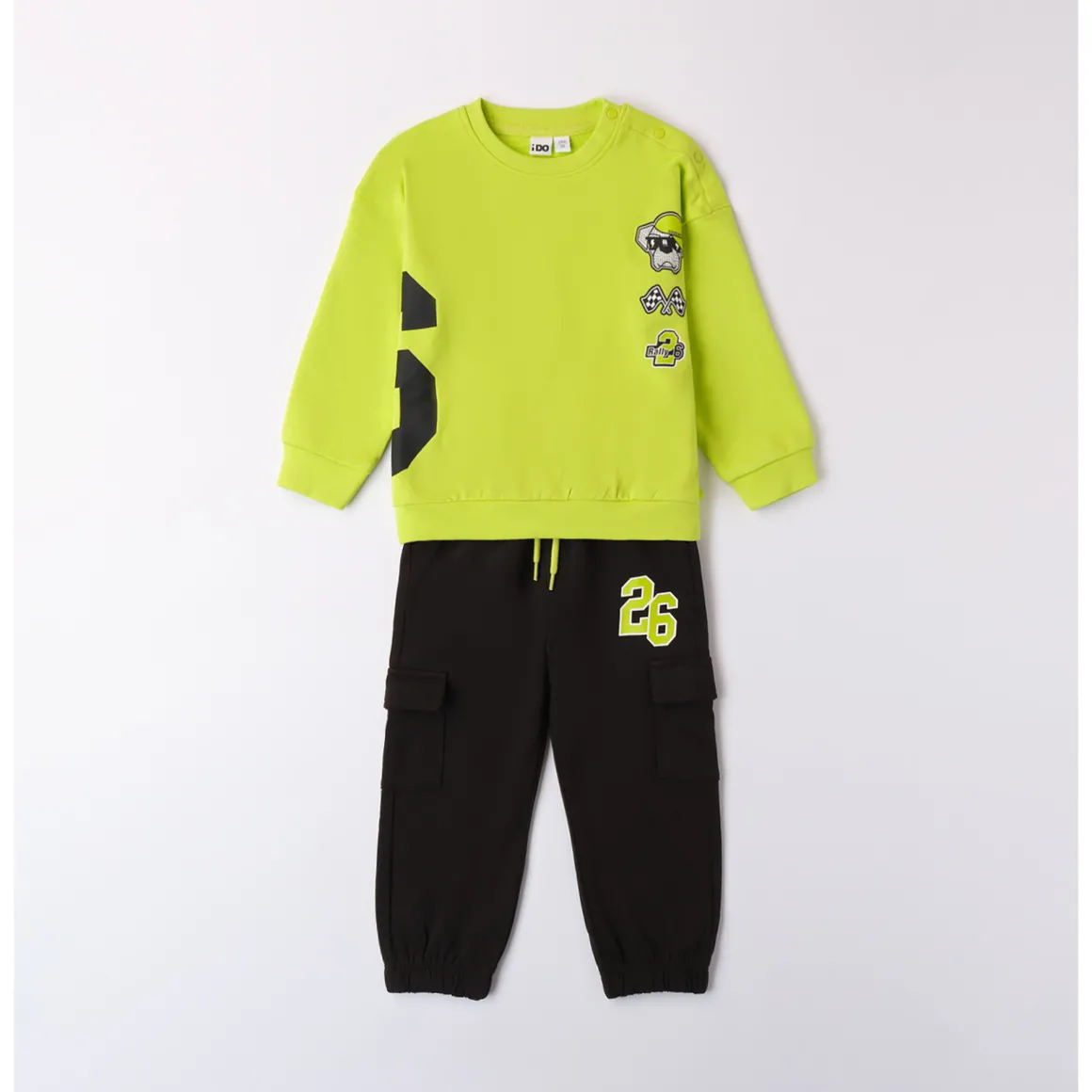 Jogging verde fluo e nero