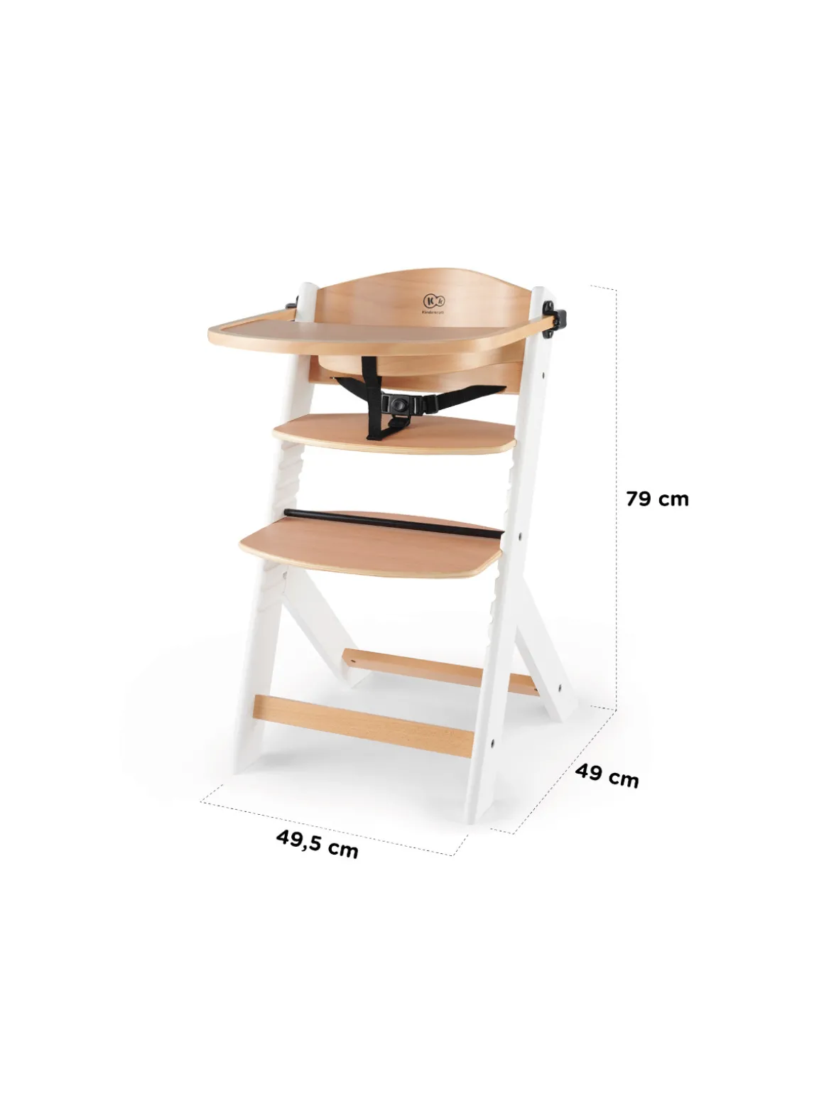 Kinderkraft – seggiolone enock bianco