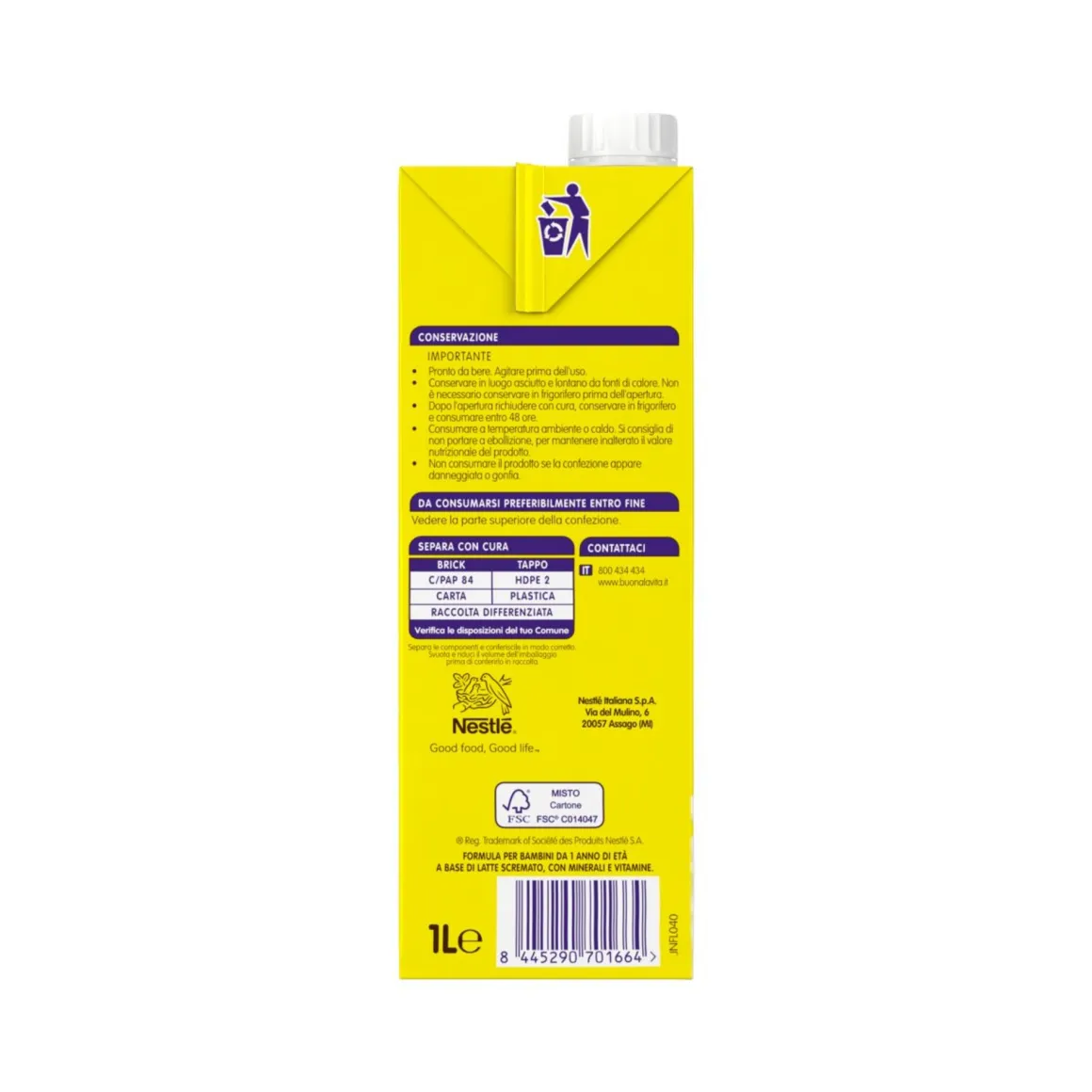 Latte di crescita mio classico 1l – nestlé