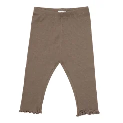Legging bimba marrone costina