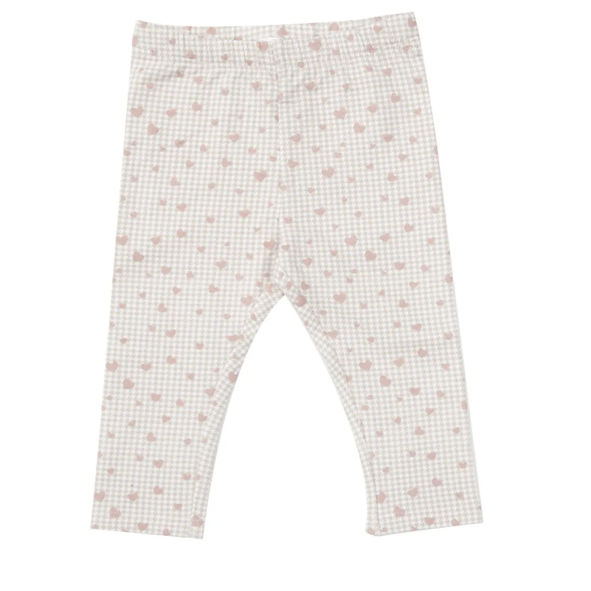 Legging felpato bimba beige trama a quadri