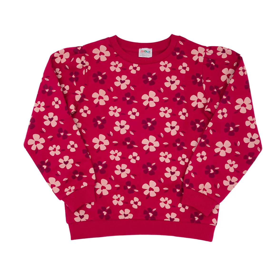 Maglia bordeaux con fiorellini – mawi