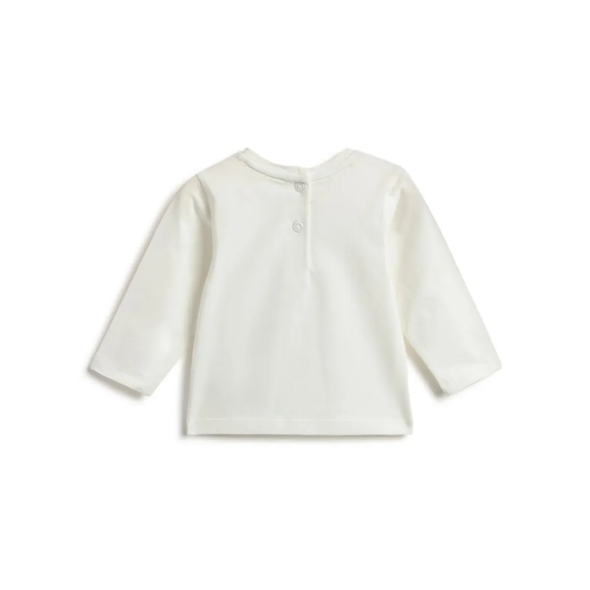 Maglietta a maniche lunghe panna stampata bimba e orsetto – chicco