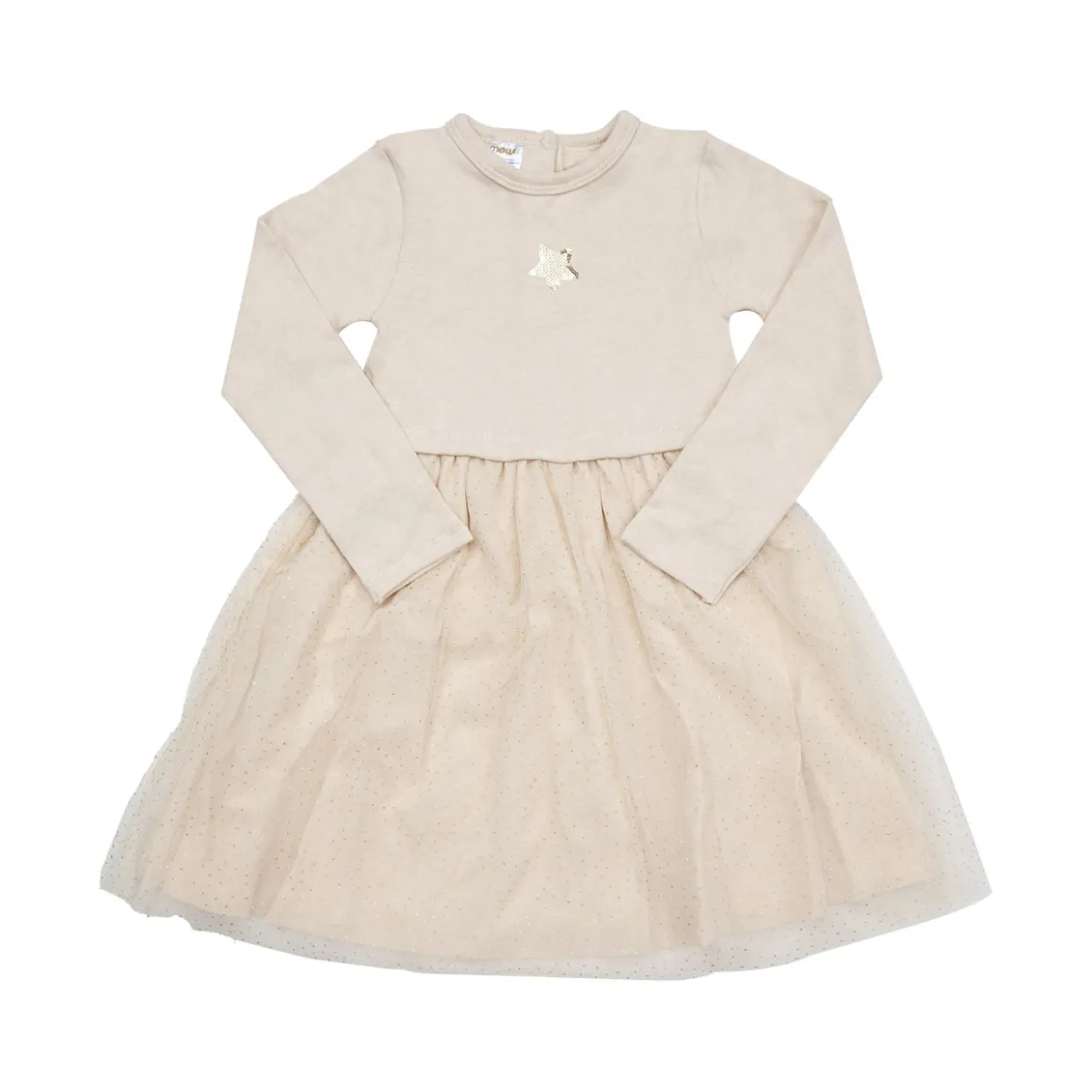 Mawi – abito tricot e tulle con paiettes