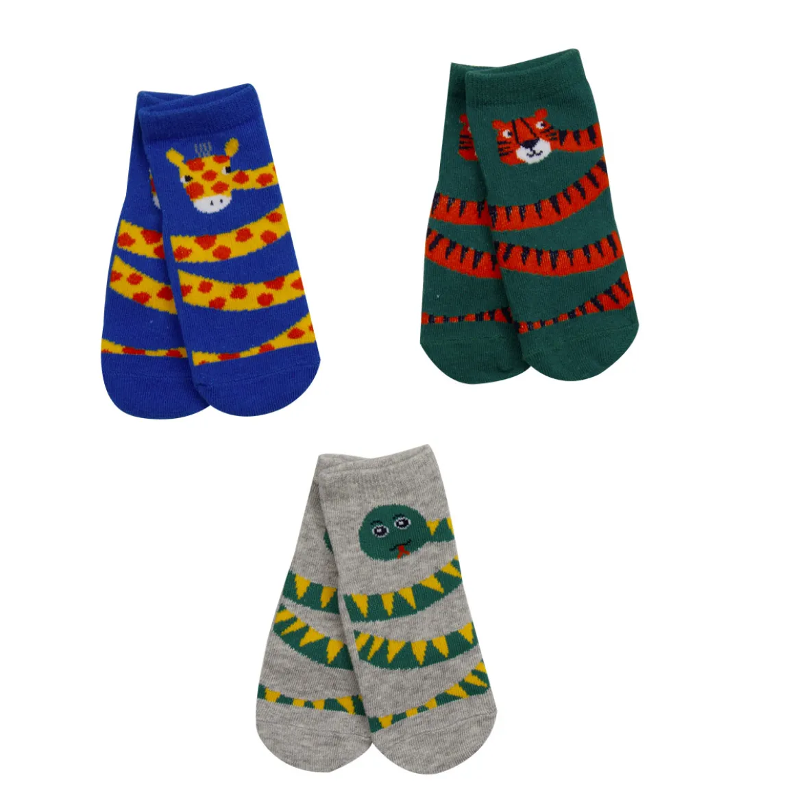 Mawi calza corta bimba pack x3 animali 15/18