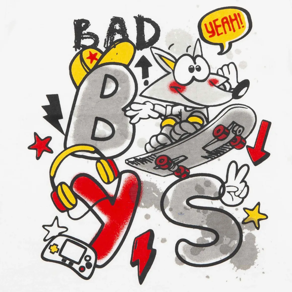 Mawi tshirt stampa bad boys