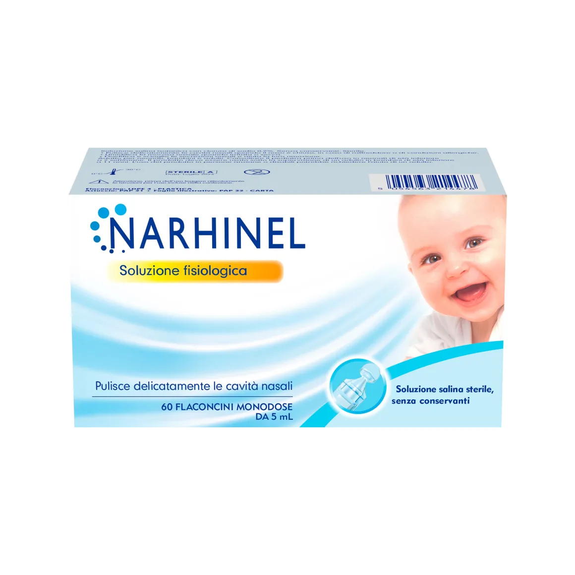 Narhinel soluzione fisiologica per aspiratore nasale 60 flaconcini da 5ml