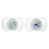 Neobaby succhietto anatomico silicone medio 6m+ glow 2pz