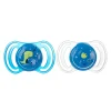 Neobaby succhietto anatomico silicone maxi 12m+ blu 2pz