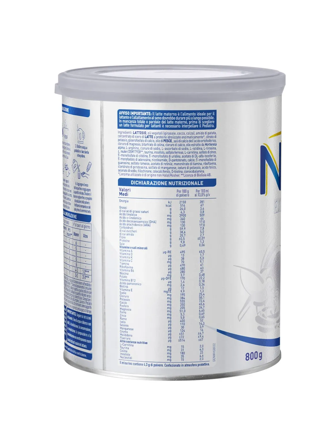 Nestlé nan ar anti-rigurgito, latta da 800g
