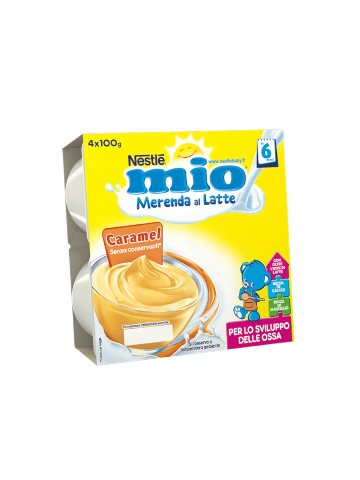 Nestle’ – merenda lattea caramel 4×100 gr