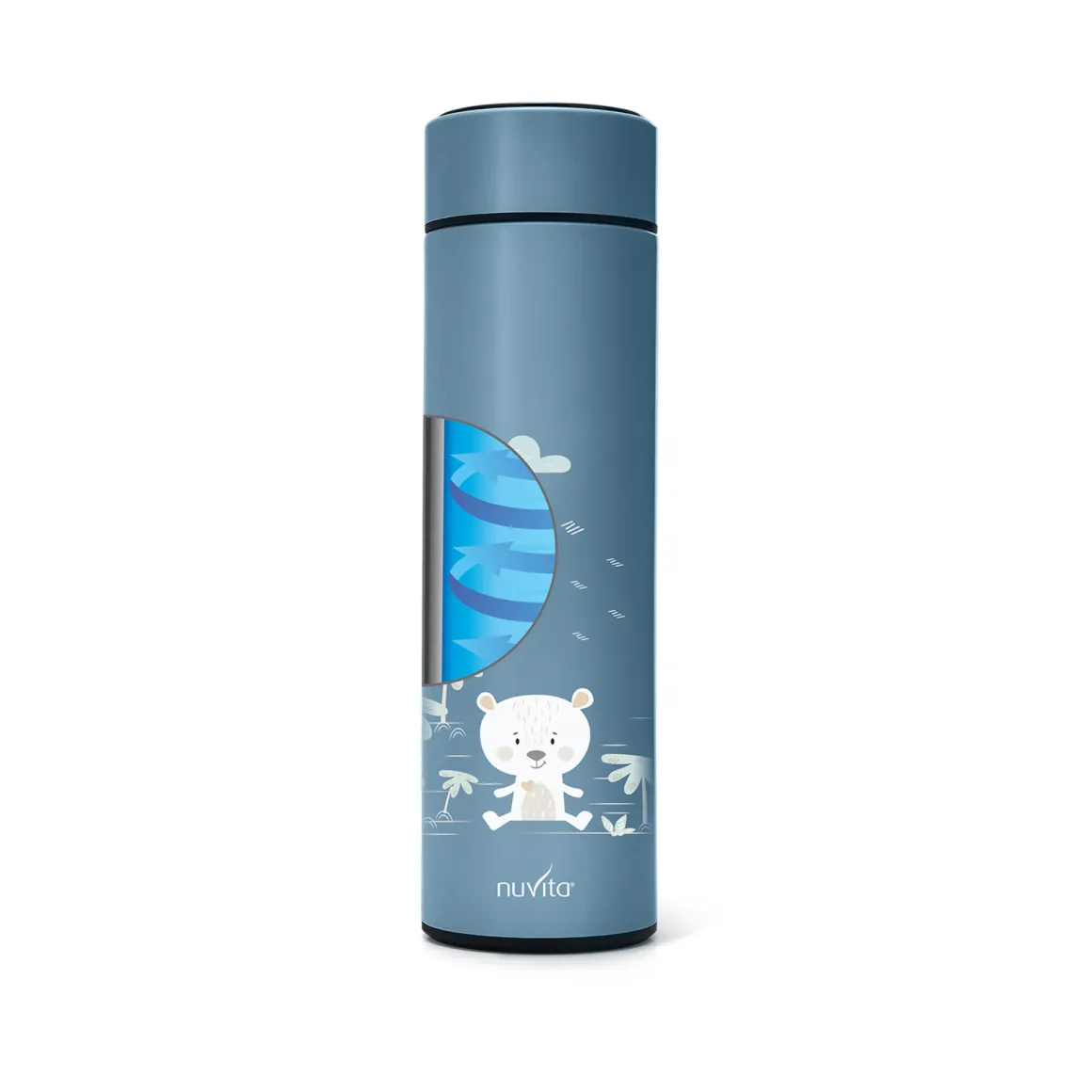 Nuvita borraccia termica 500ml con termometro led 4455 col. powder blue – nuvita
